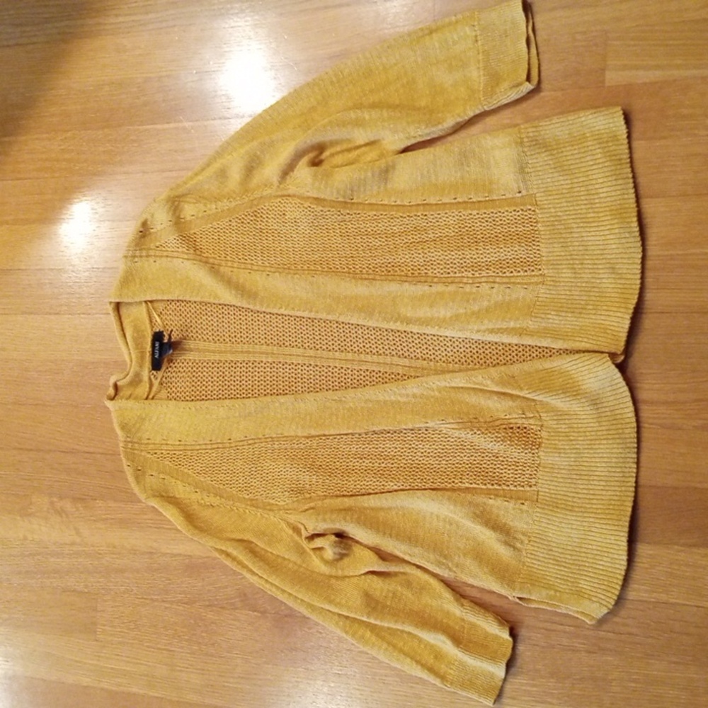 Alfani Linen Blend Open Front Cardigan Women's Large